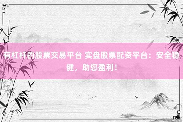 有杠杆的股票交易平台 实盘股票配资平台：安全稳健，助您盈利！