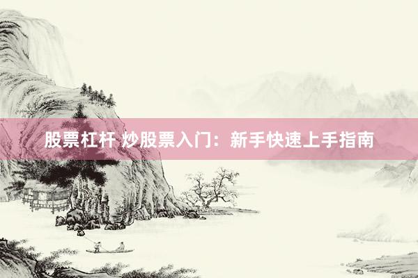 股票杠杆 炒股票入门：新手快速上手指南