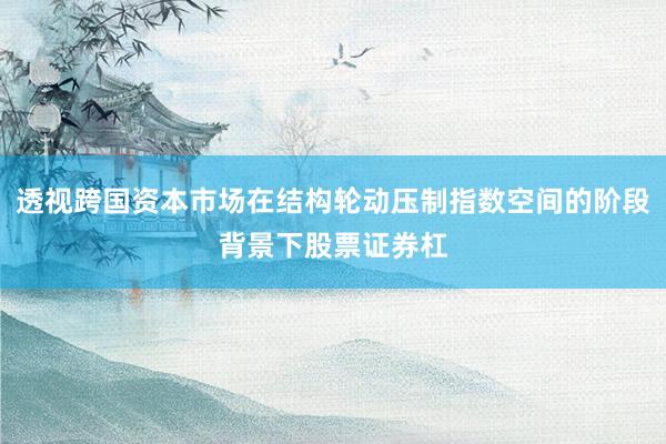 透视跨国资本市场在结构轮动压制指数空间的阶段背景下股票证券杠